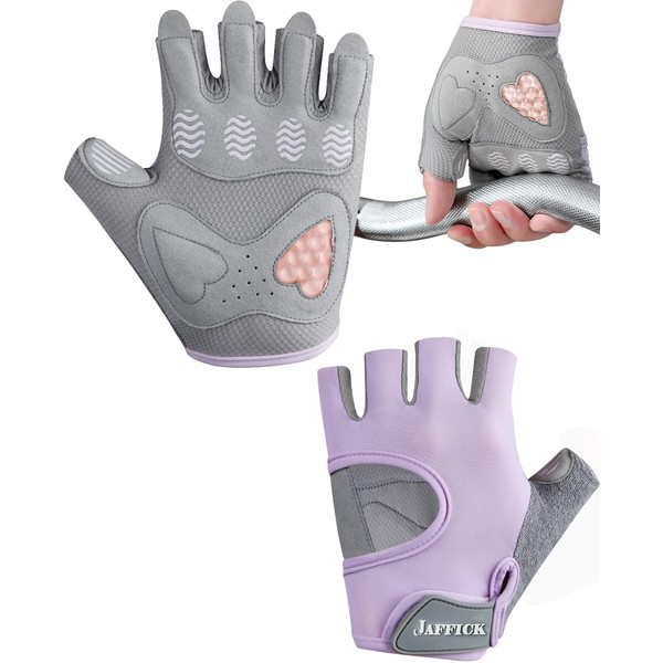 Jaffick Workout Gloves for Women Lightweight | Breathable Fitness Gloves