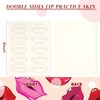 5 hojas de silicona falsas para practicar tatuajes de labios,