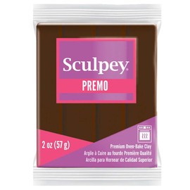 Premo Sculpey Polymer Clay, Burnt Umber, OSFA