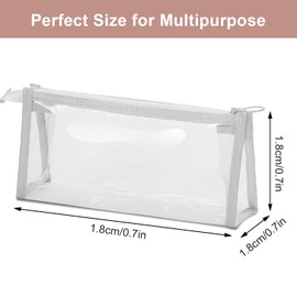 Etercycle TSA Approved Toiletry Bag, Clear Pouches with Zipper for Traveling, Samll Clear Makeup Bags Cosmetic Bag Beach Bag for Home Storage Organizing, Office, Vacation, Travel (Black, White)