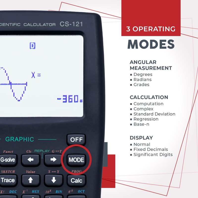 CATIGA Scientific Calculator with Graphic Functions, Multiple Modes with Intuitive