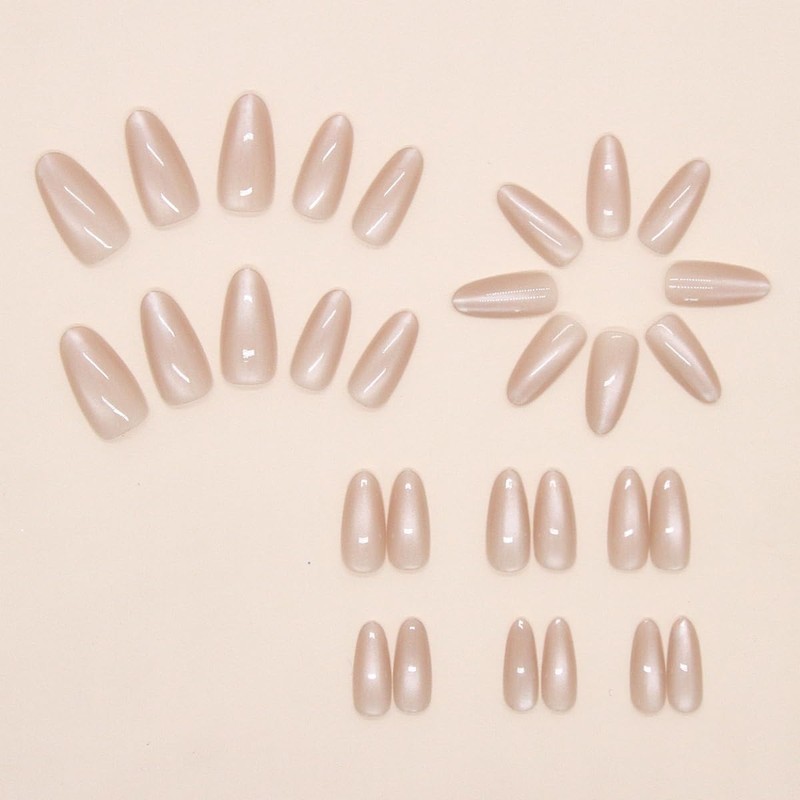 YXRXKJ ネイルチップ ミディアム 24枚入り ネイルチップ ショート 人気 和風 かわいい シンプル