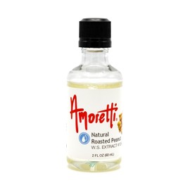 Amoretti - Natural Roasted Peanut Extract Water Soluble 2 oz - Highly Concentrated & Perfect For Pastry, Savory, Brewing, and more, Preservative Free, Vegan, Kosher Pareve, Keto Friendly