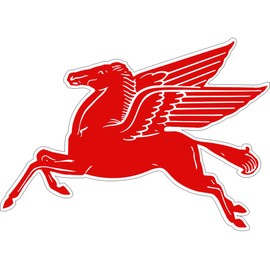 American Collectibles Mobil Pegasus Plasma Cut Metal Sign