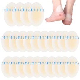 Pack of 24 Blister Pads, Blister Pads, Gel Plasters, Invisible Hiking Hydrocolloid Plasters for Protective Skin, Extra Strong Protection, Relief from Friction Pain, Fingers, Toes, Forefoot, Heel