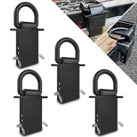 4Pcs 18000lbs Heavy Duty Removable D Ring Stake Pocket tie Down for Utility Trailers and Flatbeds Equipped with Stake Pockets Stake Pocket D-Rings - Color: 4pcs Stake Pocket D Rings