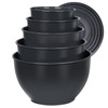 5-Piece Plastic Mixing Bowls with Lids Set for Kitchen, Nesting