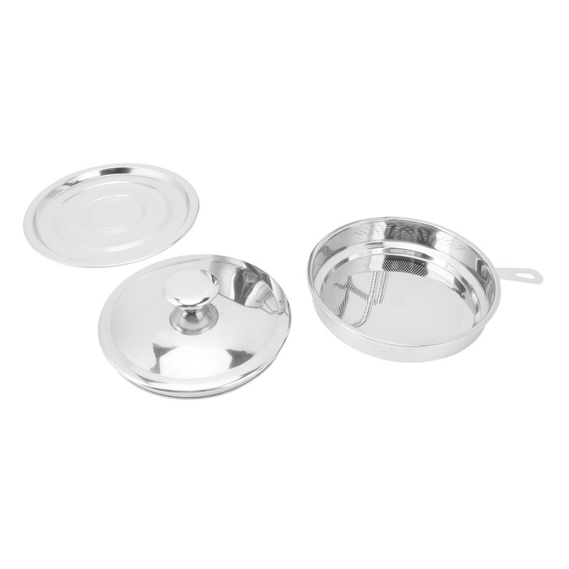 Grease Container 304 Stainless Steel Dustproof Large Capacity Fine Strainer