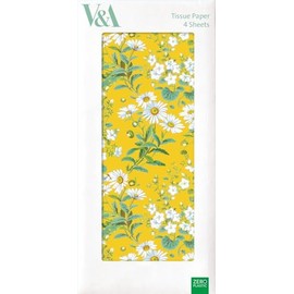 V&A Yellow Daisies Pack of 4 Sheets of Tissue Paper