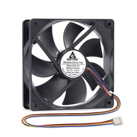 GDSTIME 120 mm Fan 4 Pin 120 mm PWM Fan 12 V 120 mm CPU Fan 120 mm Case Fan 120 x 25 mm Computer Fan 2500 RPM Cooling Fan for PSU PC Workstation DIY Fan Replacement Ventilation