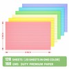 Colored Index Cards 5x8, 120 Count, 6 Color Large Index