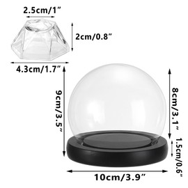 TOLIDA Golf Ball Display Case, Dustproof Golf Ball Racks with Glass Dome Transparent Golf Ball Display Stand for Golf Ball Souvenir Gift