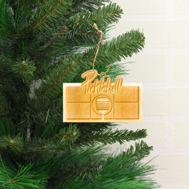Wooden Pickleball Christmas Ornaments, Decorative Sports Themed Accessory for Tree, Unique Holiday Decor, 3 Inches (Pack of 2)