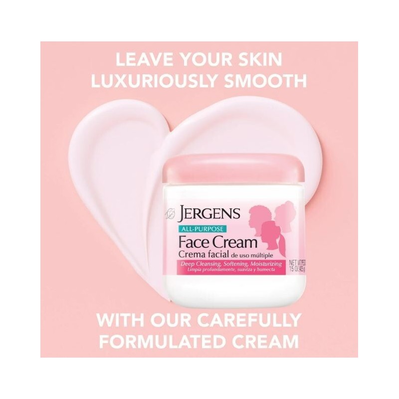 Jergens (2 pack) Jergens All Purpose Face Cream, Deep Cleansing