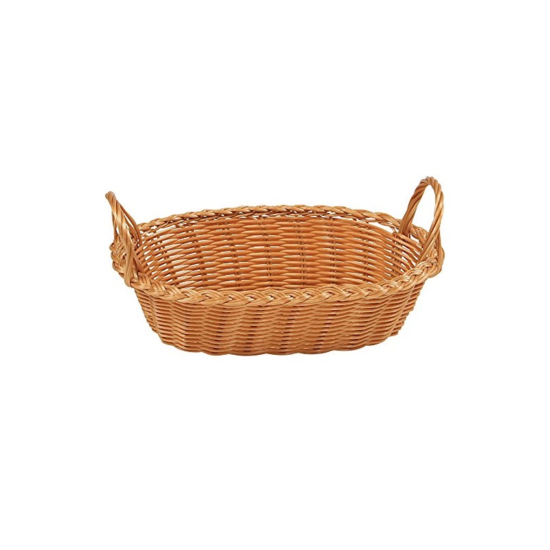 Kesper Mesh Bread Basket with Handle, Plastic, Brown, 29 x