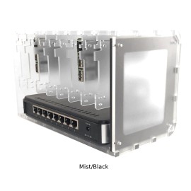 c4labs 8 Slot Cluster Cloudlet:For Raspberry Pi5, 4B and other single board computer - Mist/Black