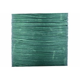 KONMAY 1 rollo de hilo encerado para coser piel manualidades de piel cosido a mano y joyería manualidades, Verde Kelly, 0.45mm, 1