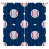 Baseball Blackout Curtains Home Decor,American Flag Professional Grand Arena Stadium
