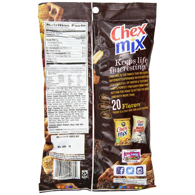 Chex Mix Indulgent Turtle Snack Mix, 8 oz (Pack of