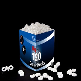 S4U Gutter Hooks, Gutter Hook Multi Pack for Securing String Lights to Guttering Indoor and Outdoor Usage (120 - White)