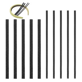 Exclaith 10 Pack Silicone Headband with Teeth Black Headband Rubber Teeth Comb Silicone Grips Anti-slip Headbands Anti-Slip Self-adhesive Hair Bands-Teeth for Women Girls DIY Hair Accessories