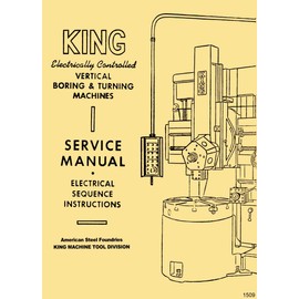 King Electrical Wiring Service Manual for VTL Vertical Boring Mill Turning Machines Manual