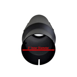 NETAMI 3" to 4" Exhaust Tip Stainless Steel Black Powder Coated Clamp-on 3" x 4" x 12" L