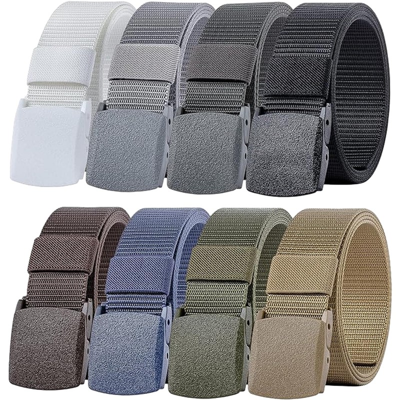 JacobsParts Heavy Duty Tactical Military Style Belt, Hypoallergenic Plastic Buckle,