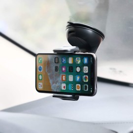 Car Mount Phone Holder (Black: Car Mount with Suction Cup)