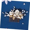 CAXUSD Elegant Ceramic Flower Hair Comb Hair Accessory for Wedding