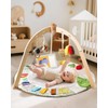 Macabaka Wooden Baby Play Gym & Tummy Time Playmat –
