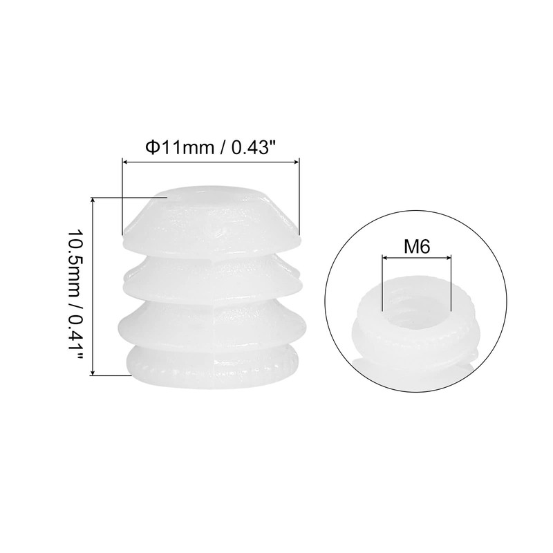 sourcing map Pack of 120 Furniture Plastic Insert Nuts 11