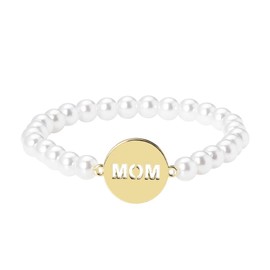 Mom Bracelet for Women Beaded Bracelets for Mom Birthday Mothers Day Gifts from Daughter Son Mother Gifts for Wedding Day Gifts for Mom Appreciation Holiday Retirement Gift Mum Mommy Mama Gift Ideas