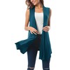 Urban CoCo Women’s Sleeveless Asymmetric Hem Open Front Cardigan Vest