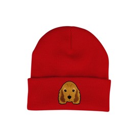 Bang Tidy Clothing Cocker Spaniel Beanie Hat - Dog Lovers Gifts for Women - Winter Hats for Women - Knitted Wooly Ladies Hats - Dog Walking Accessories - Embroidered Gifts for Dog Lovers