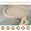 Natural Pine Wood Sofa Side Tables Waterproof Round Portable and