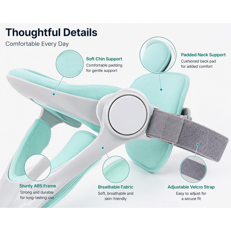 Adjustable Neck Support for Daily Comfort – Ergonomic Padded Design