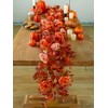 Anna's Whimsy 5.91FT Fall Garland Artificial Eucalyptus Garland with Flowers,