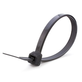 Secure 48 Inch UV Black 175 lb Extra Heavy Duty Nylon HVAC Cable Tie - 100 Pack