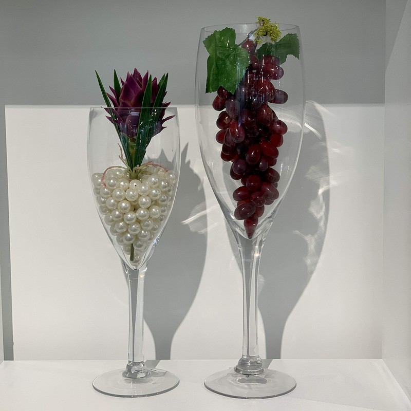 WGVI WGV Champagne Glass Vase, Width 6", Height 20", (Multiple