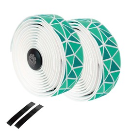 GORIX (GX-BARA) Road Bike Bar Tape Rose Pattern Bicycle Tape Shock Absorbing Grip Simple Design White x Celeste