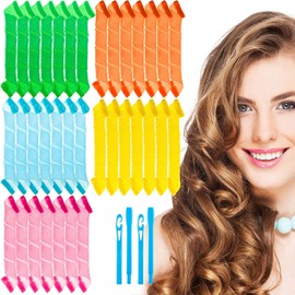 STAR WORK- 7 pcs Hair Curlers Spiral Curls No Heat Wave Hair Curlers Styling Kit For Women Girls 30 cm