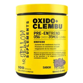 Mr Yellow Oxido Nitrico + Clembu 500g 100 Servs Pre Entreno Moras