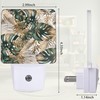 ZTHLL Green Gold Leaf Night Light, Tropical Palm Night Light