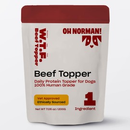OH NORMAN! Beef Dog Food Topper by Kaley Cuoco, All Natural Single Ingredient, Veterinary Nutritionist Certified, for All Life Stages and Breeds, Made in USA, 7.02 Oz