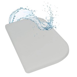 WhizProducts Waterproof Fitted Sheet Silver Grey 81 x 42 cm Compatible with Babybay Extra Bed Original Fitted Sheet with Integrated Breathable Mattress Protector