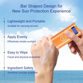 Sonnencreme Gesicht, Gesichtssonnenschutz, Sonnenschutzstift, Matte Sunscreen Stick, Sonnenschutz Stick, Sonnen-Stick SPF 50+, für das Gesicht, Wasserfester Sonnenschutzstift für Alle Hauttypen, 20g