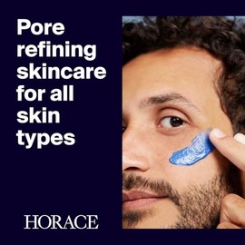 HORACE Mascarilla Facial Purificante Para Hombre - Limpieza Facial Profunda Con Arcilla De Caolín Y Flor De Siempreviva Azul - Cuidado Facial Que Refi