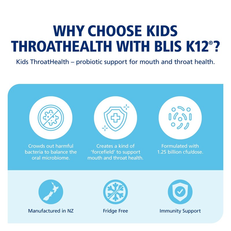 BLIS BLIS ThroatHealth K12 + Kids ThroatHealth K12
