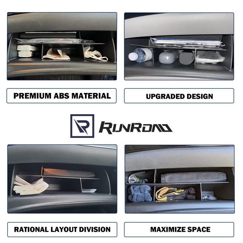 RUNROAD Glove Box Organizer Compatible with Honda Pilot (2016-2022)/ Ridgeline